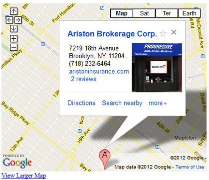 Directions to Ariston Brokerage Corp.
